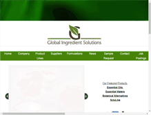 Tablet Screenshot of globalingredientsolutions.com